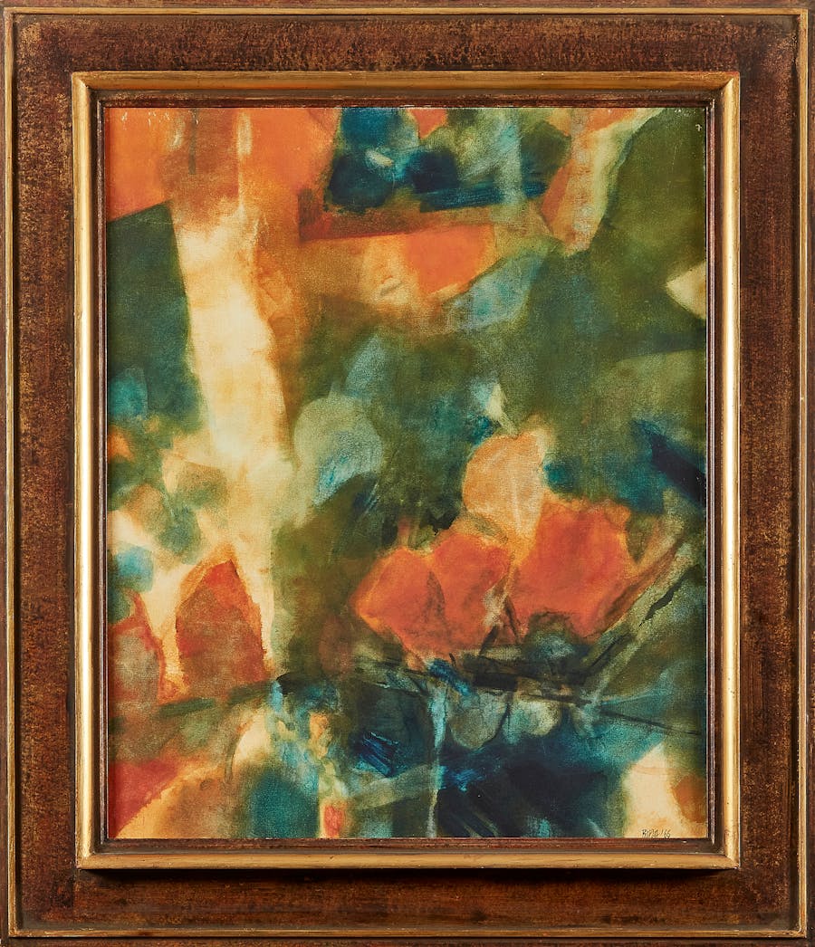 Sayed Haider Raza (1922-2016), Sentier, oil on canvas, 1966. Image © Neo Enchères