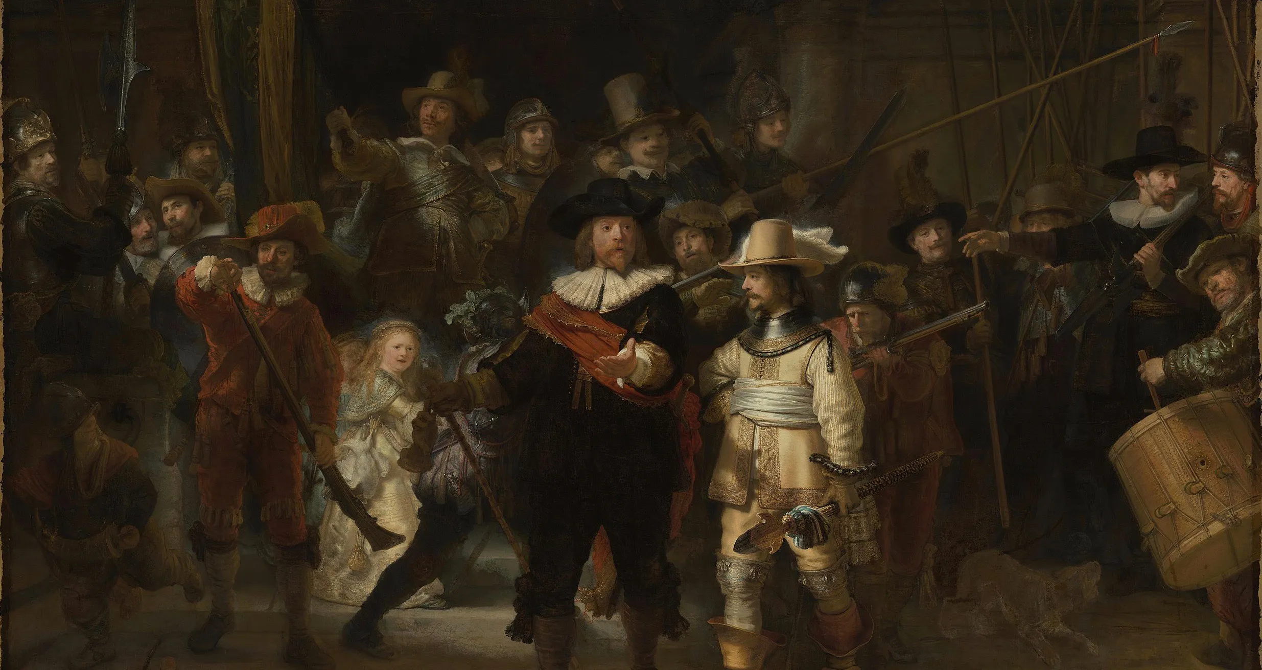 Rembrandt van Rijn, ‘The Night Watch’, 1642, oil on canvas, Rijksmuseum, Amsterdam. Photo public domain