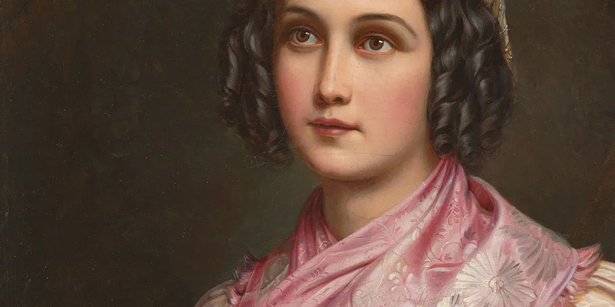 Joseph Karl Stieler (1781 Mainz – 1858 Munich), Helene Sedlmayr, around 1831/34, oil on canvas, 71.7 x 58 cm. Image © Grisebach (detail)