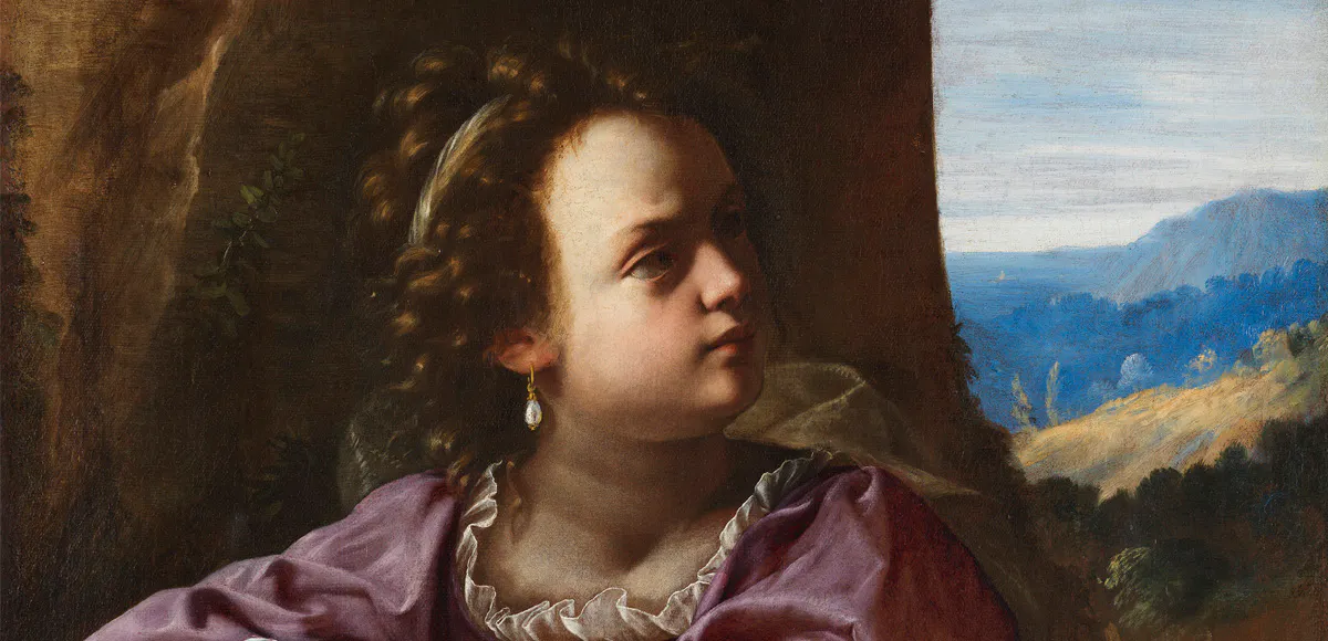 Artemisia Gentileschi, 'Den heliga Katarina av Alexandria' (detalj). Foto: Cecilia Heisser/Nationalmuseum
