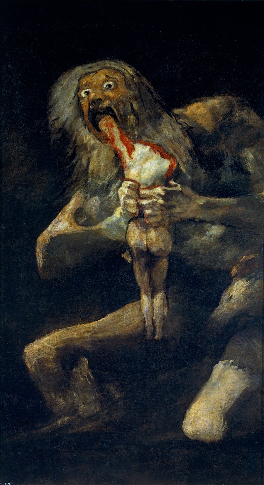 Francisco de Goya, Saturn devours his son, around 1820. Public domain image