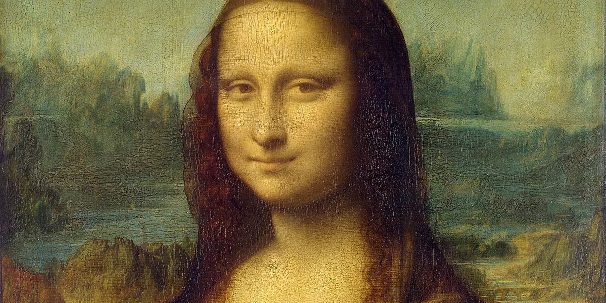 Léonard de Vinci (152-1519), Mona Lisa, vers 1503-1505, huile sur panneau de peuplier, 77 × 53 cm, Musée du Louvre, Paris. Photo domaine public (détail)
