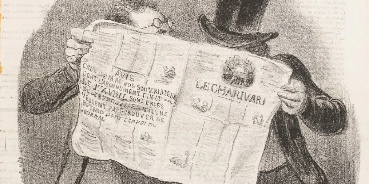 Honoré Daumier, Le Charivari, 1840. Public domain image (detail)
