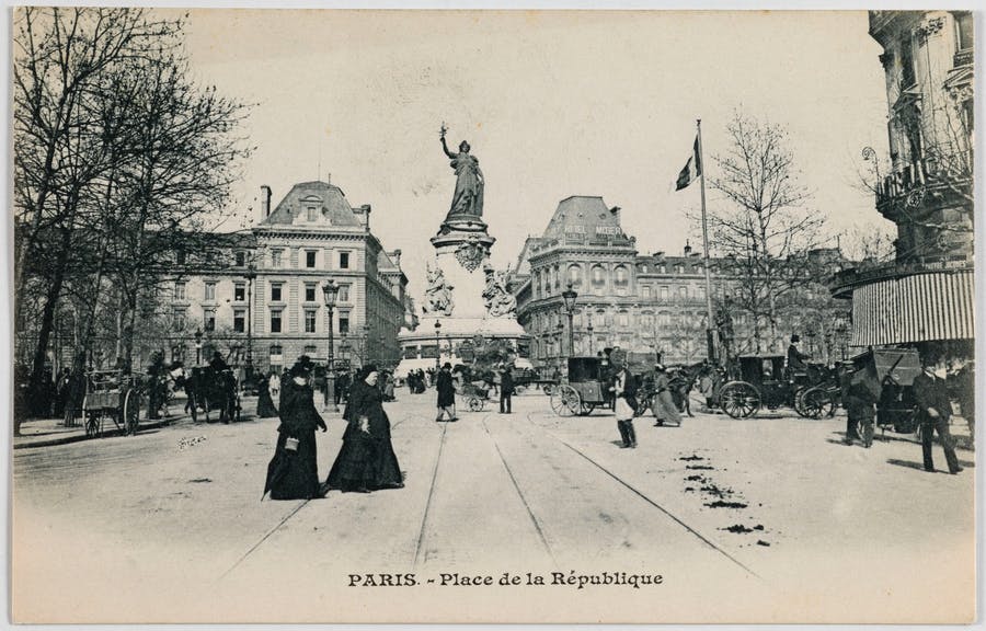 Paris Avenue Champs Elysees card postcard magazine and newspaper