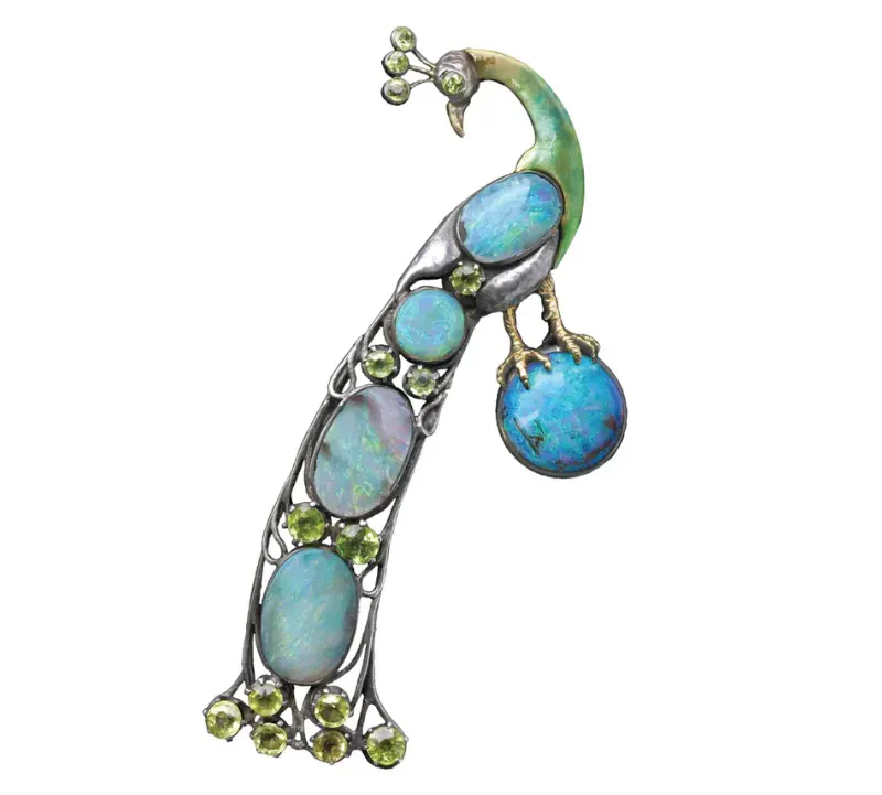 Collier Design Artiste En Résine Avec Pierre D'agate - Plique à Jour - Bijou Vintage - Occasion