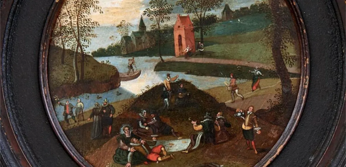 Abel Grimmer (1570 Antwerpen nach 1620), Der Monat Mai, Öl/Holz, betitelt, um 1600 | Foto: © Schlosser (Detail)
