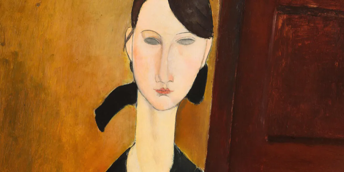 Amedeo Modigliani (1884-1920), Paulette Jourdain, 1919 circa, firmato, olio/pittura, 100,3 x 65,4 cm. Foto © Sotheby's (dettaglio)