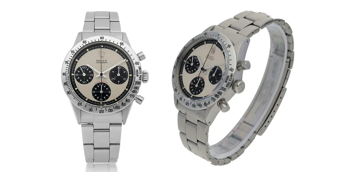 Sotheby’s saw record sales last week: a Rolex Daytona Panda from 1971 went for £136,300. Photo: Sothebys