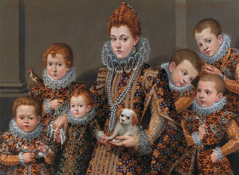 Lavinia Fontana (1552–1614), Bildnis der Familie Maselli, vor 1614, Öl/Lwd., 99 x 133,5 cm. Foto gemeinfrei