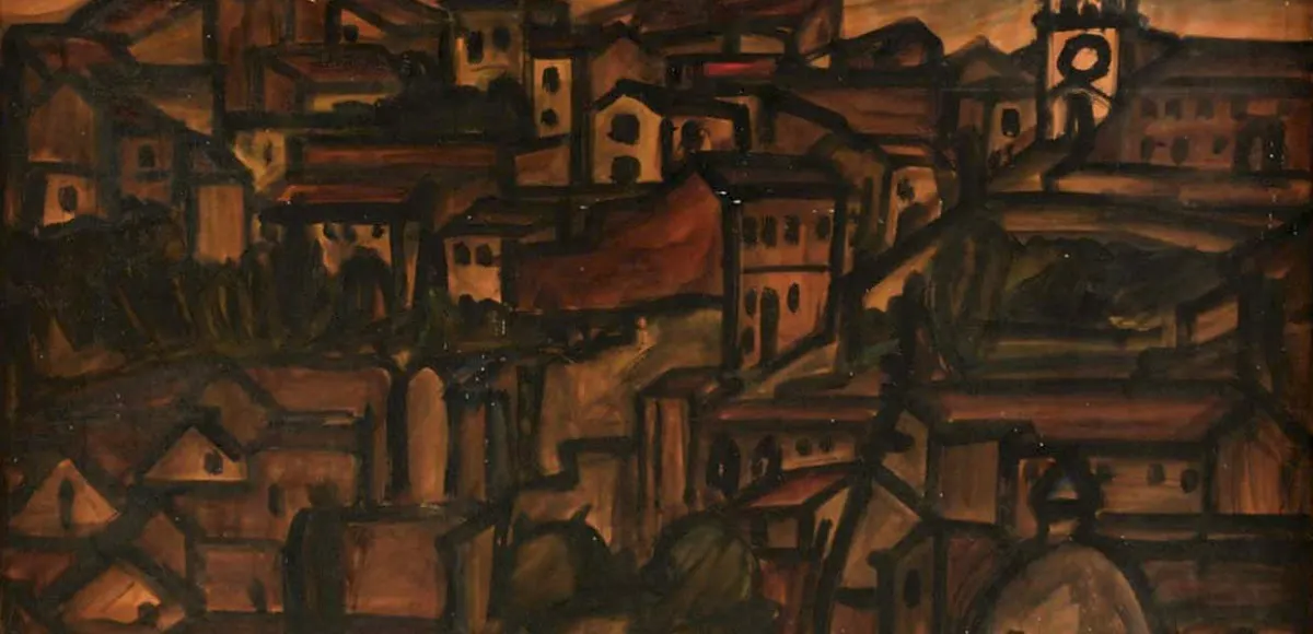 GEORGES ROUAULT. (Detalle) Impressionist Landscape of Israel (1948). Imagen vía: © Morphy Auctions