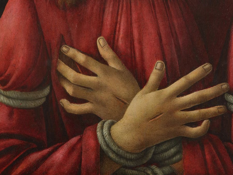 Sandro Botticelli (1445-1510), The Man of Sorrows, late 15th century - early 16th century. Photo © Sotheby's (detail)