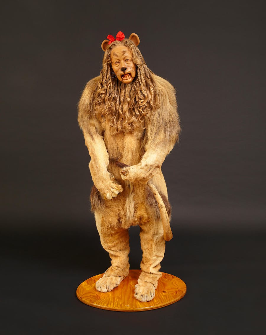 Il costume del Leone Codardo nel film Il Mago di Oz, 1939. Foto © Bonhams