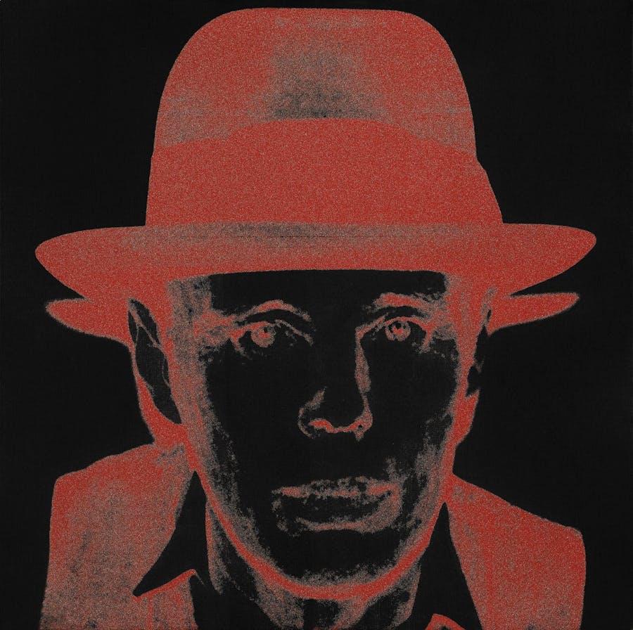 Andy Warhol (1928-1987), ‘Joseph Beuys (Diamond Dust)’, 1980, signed and dated on the back, silkscreen printing with diamond dust on canvas, 101.6 x 101.6 cm, sold for £802,000 at Sotheby's in 2018. Photo © Sotheby's