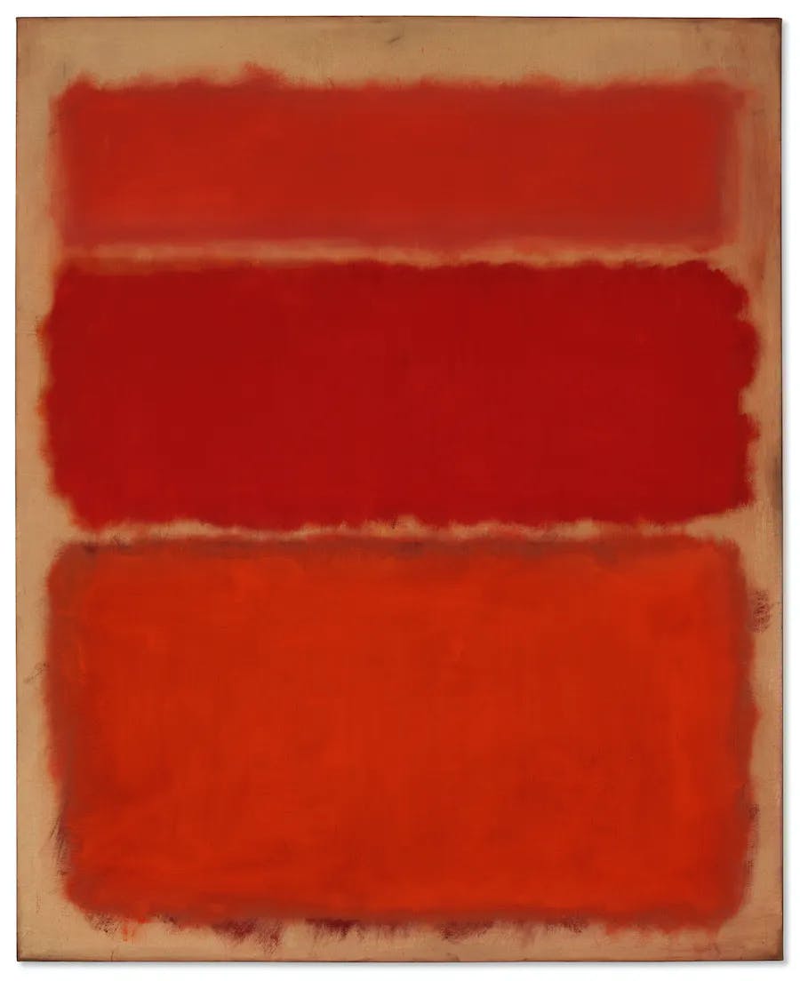 Mark Rothko (1903 - 1970), Untitled (Shades of Red), signed and dated "MARK ROTHKO 1961" (on the reverse), oil on canvas, 175.3 x 142.2 cm, painted in 1961. Photo © Christie's
