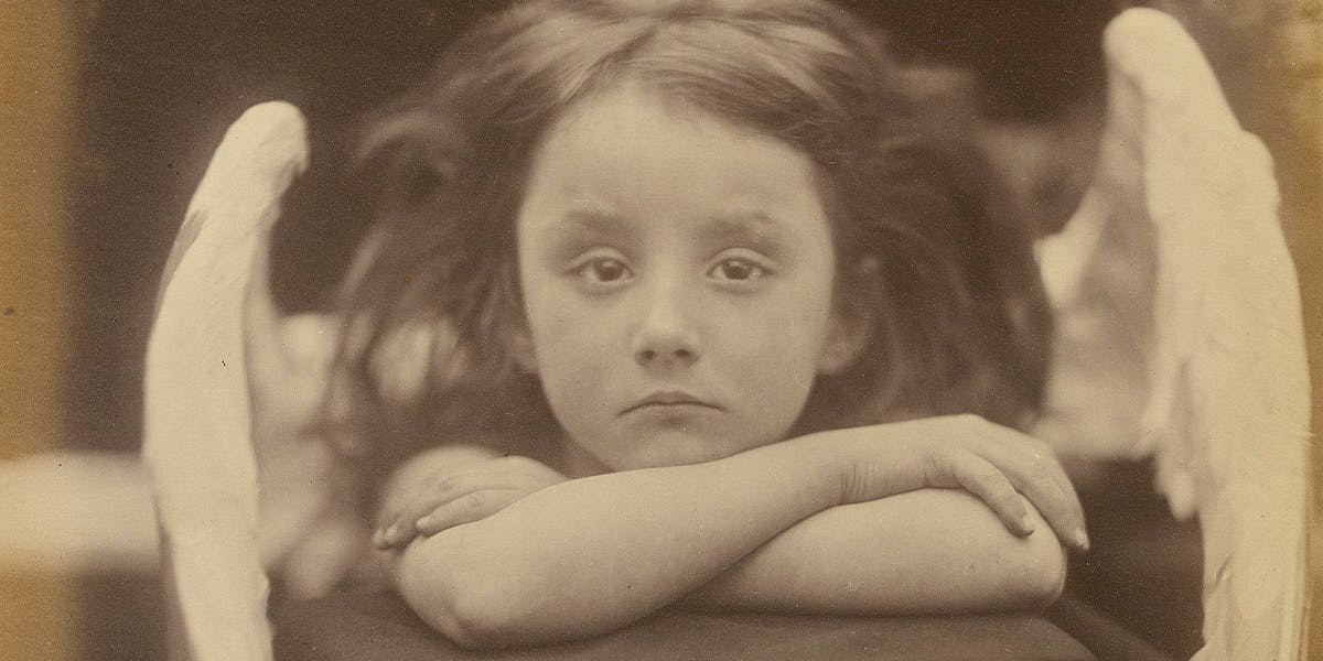 Julia Margaret Cameron (1815–1879), "I Wait", 1872, Albumen print, 327 x 254 mm. Public domain image (detail)