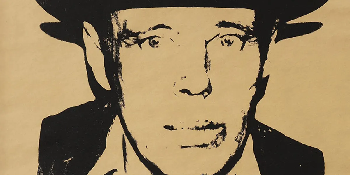 Andy Warhol, ‘Joseph Beuys’ [detail], silkscreen on Japanese paper (single), image © Kunst & Design Schops Turowski