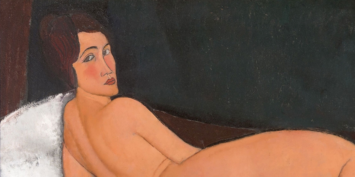 Amedeo Modigliani, 'Nu Couché (sur le côté gauche)', 1917, oil on canvas. Image © Sotheby's (detail)
