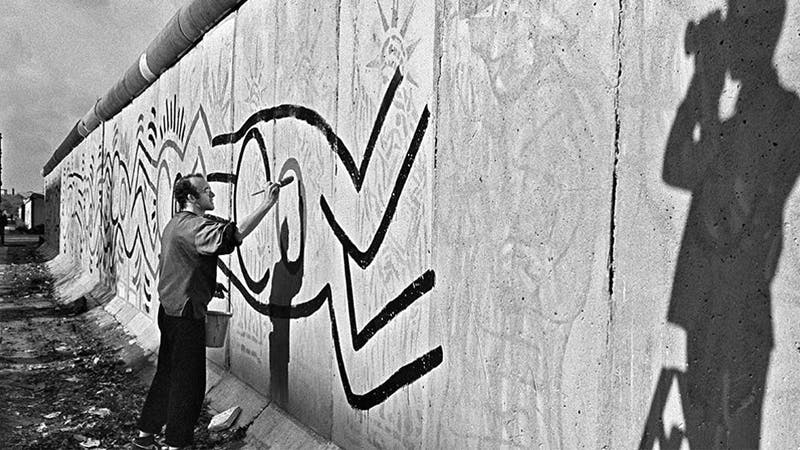 Keith Haring etched his public art into the New York native's consciousness. It is said that in the early 1980s he made nearly 40 drawings a day - most often on empty advertising columns. Photo: Getty Images
