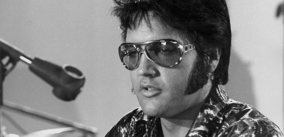 Elvis Sunglasses With Sideburns Gold Costume Glasses