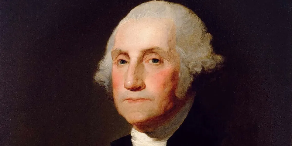 Gilbert Stuart, George Washington, olio su tela, 1803-05 circa. Immagine di pubblico dominio (dettaglio)