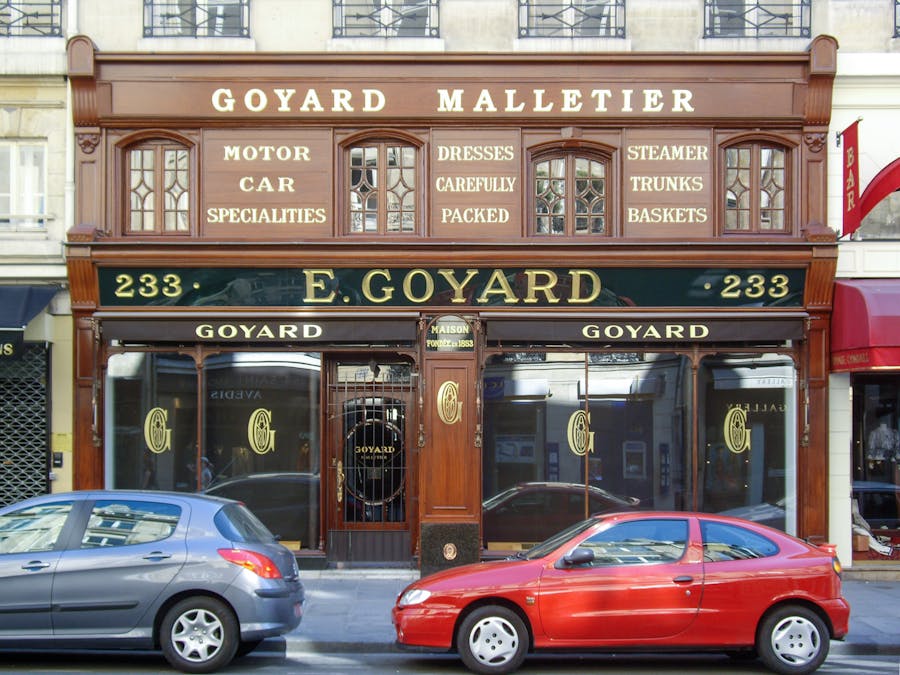 Maison Goyard, Luxe Bags, 233 rue Saint-Honoré, Paris - The trunk