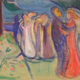 Edvard Munch (1863 - 1944), Dance on the Beach, from The Reinhardt Frieze, signed Edv. Munch (lower right), tempera on canvas, 90 by 402.6 cm., executed in 1906-07. Photo © Sotheby's (detail)