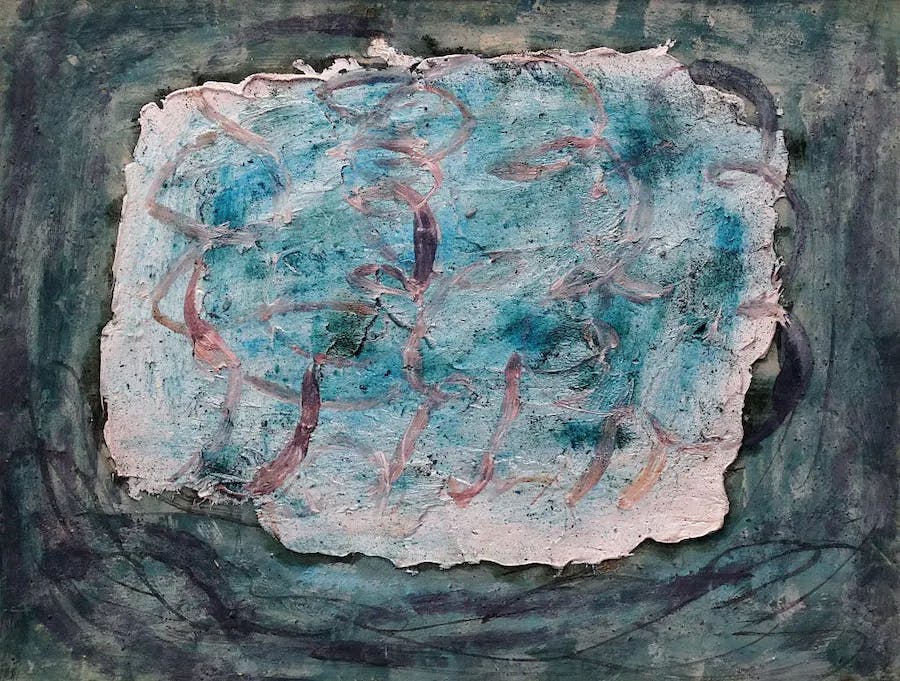 Les Marroniers Forest by Jean Fautrier (1898-1964). Oil on paper mounted on canvas, 1943. Fautrier was a French painter, engraver and sculptor and one of the most important practitioners of tachisme. Public domain image