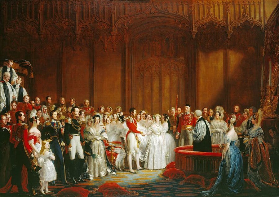 George Hayter, Drottning Victorias bröllop den 10 februari 1840, Royal Collection. Foto public domain