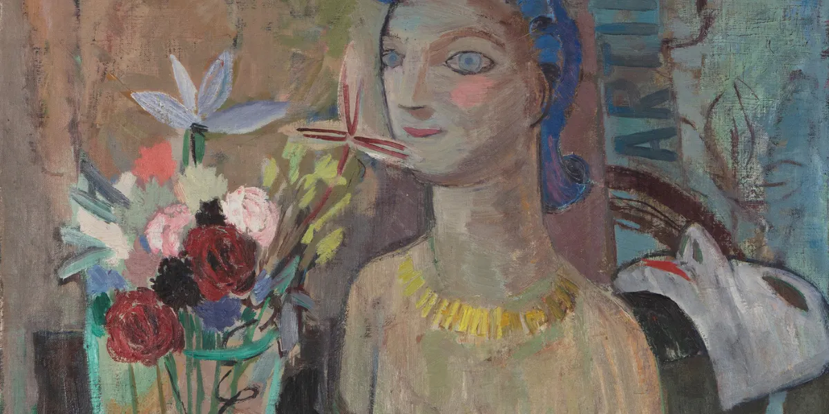 Tove Jansson (1914-2001), 'Nature morte artificielle', olja, signerad Tove -43, 50 x 61 cm (detalj). Foto © Hagelstam & Co