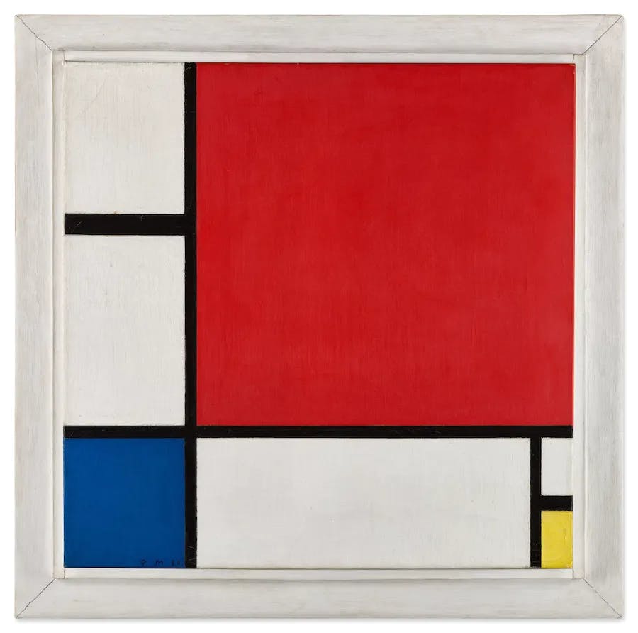 Piet Mondrian, Composition No. II (1930). Estimate over $50 million. Photo © 2022 Mondrian / Holtzman Trust via Sotheby's