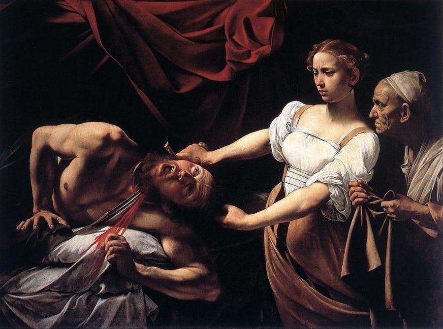 Le Caravage, Judith et Holopherne, 1598-99, image via Wikipedia