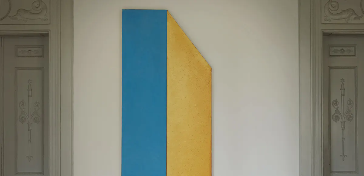 Harvey Quaytman, French Feather Blanket, 1970, acrilico e pigmento su tela di forma asimmetrica, foto © CFHILL