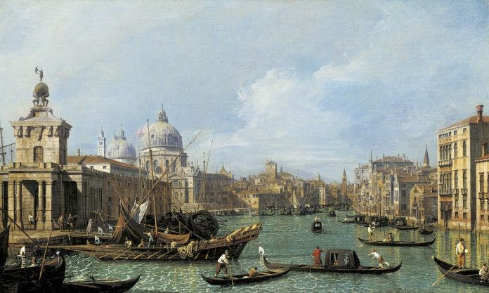 Canaletto, ‘The Mouth of the Grand Canal looking West towards the Carità’, c. 1729–30