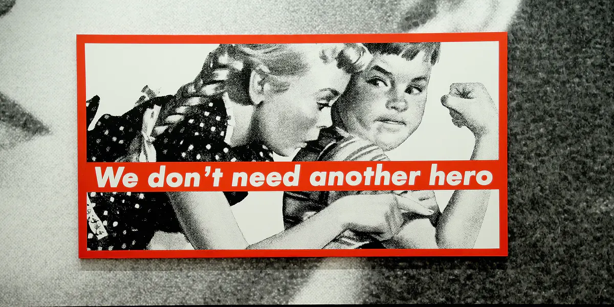 Un détail de l'œuvre « The future belongs to those who can see it » de l'artiste Barbara Kruger à la National Gallery of Art le 28 septembre 2016 à Washington, DC. Photo © Shannon Finney via Getty Images
