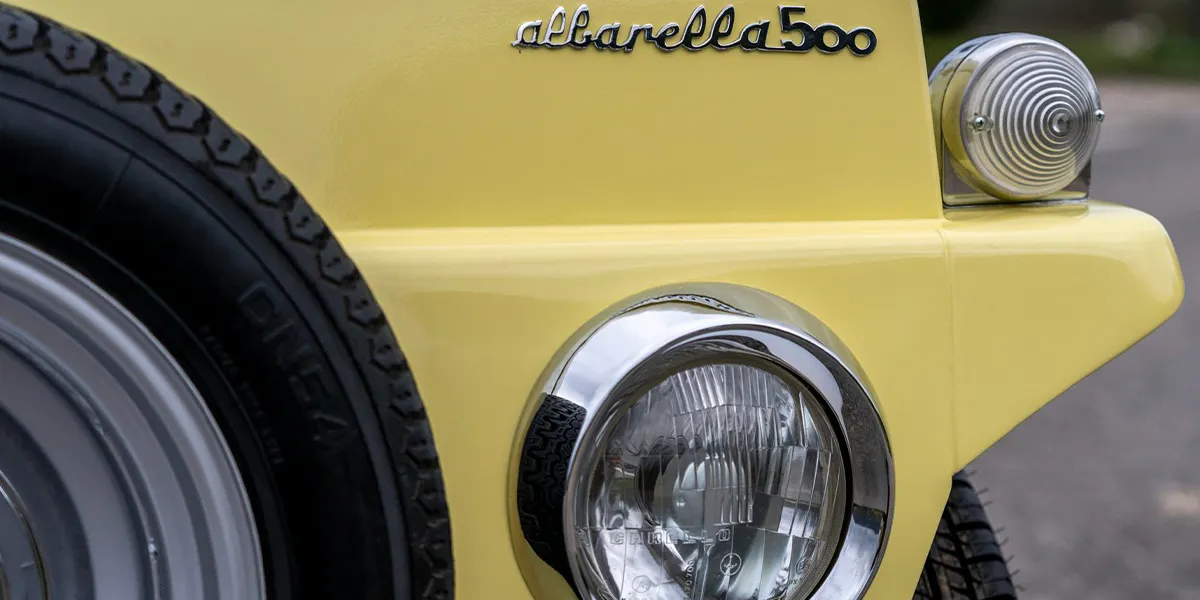 Fiat 500 Albarella Spiaggina del 1968. Foto © Catawiki (dettaglio)