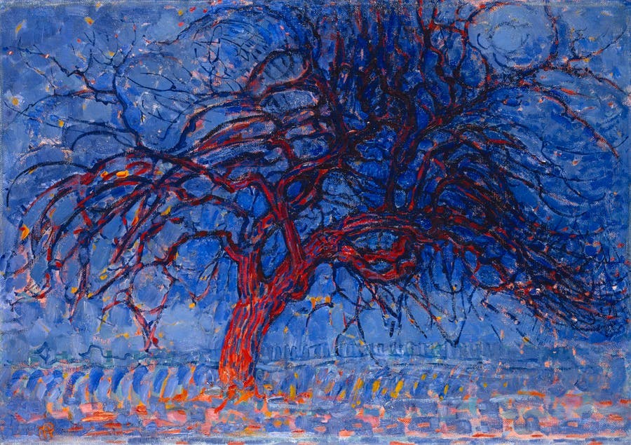 Piet Mondrian, The Red Tree, 1908-1909, oil on canvas, Gemeentemuseum, image via Wikimedia Commons