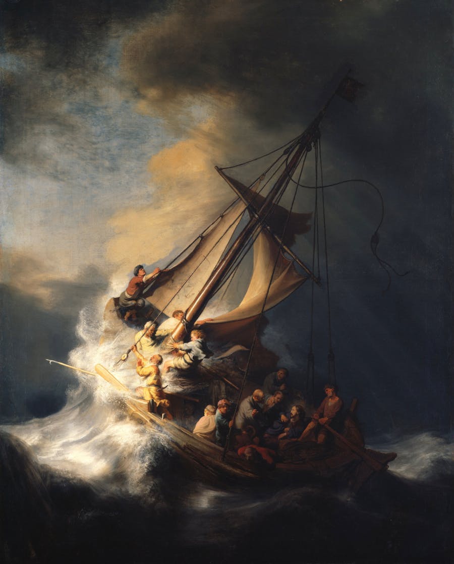 Rembrandt van Rijn, Le Christ dans la tempête sur la mer de Galilée, 1633, huile sur toile, image © Google Arts & Culture