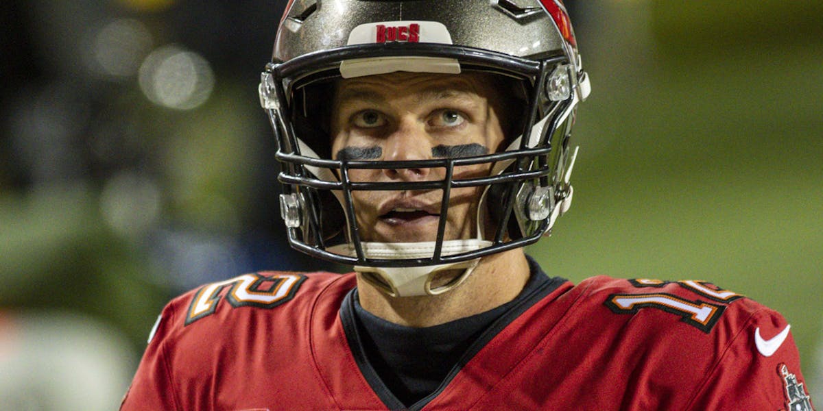 Tom Brady. Image: All-Pro Reels from District of Columbia, USA - Bucs_WFT_223, CC BY-SA 2.0. (detail)