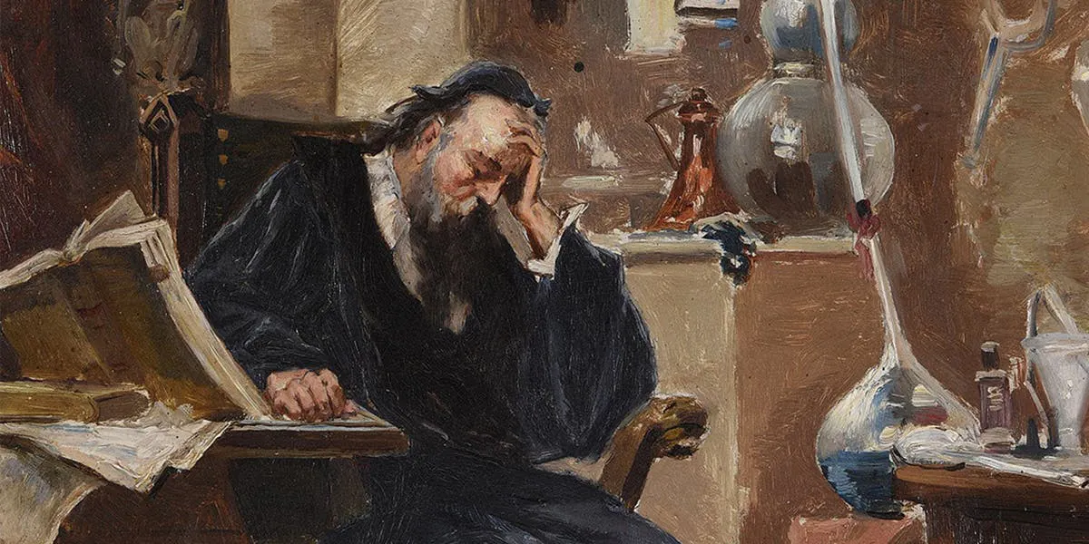 Joaquín Sorolla y Bastida, ‘The Alchemist’, 1882-1886, oil on cardboard (detail). Image © HMVC