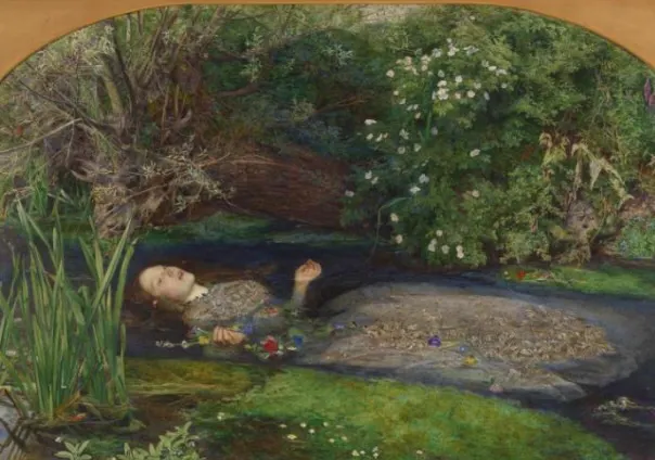 Sir John Everett Millais målning "Ofelia" målad 1851-1852.