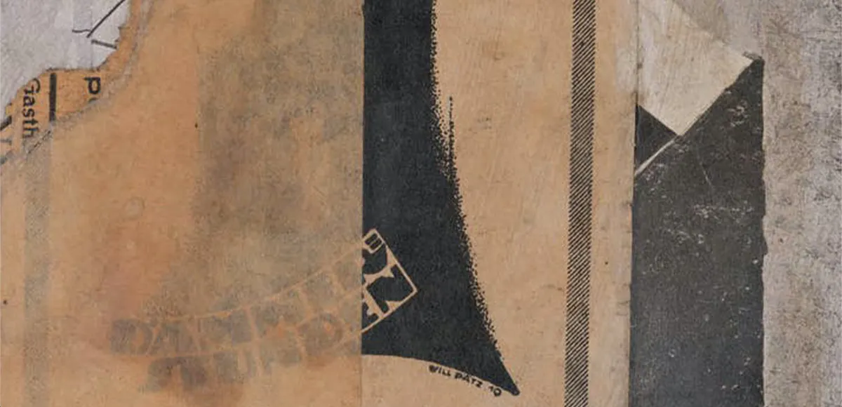 Kurt Schwitters, Ohne Titel (Dämmerstunde), Merzzeichnung , Papiercollage/Karton, um 1925 | Foto: © PIASA (Detail)