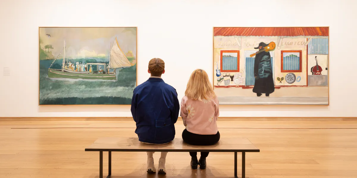 Installation view of 'The Morgan Stanley Exhibition: Peter Doig' at The Courtauld. Photo © Fergus Carmichael, 2023.