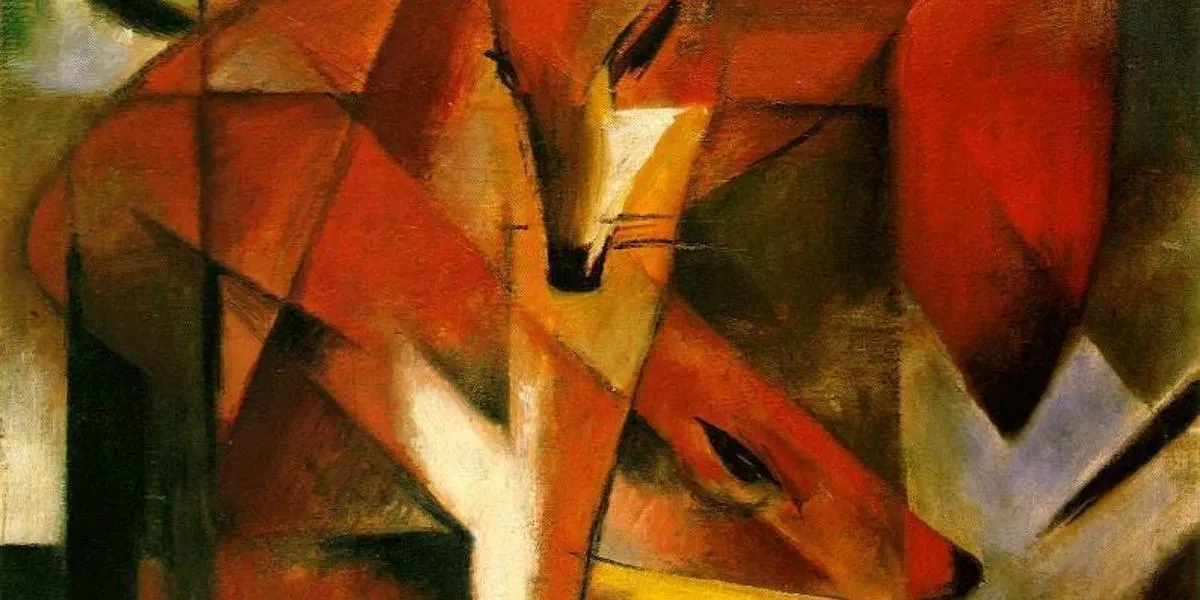 Franz Marc (1880-1916), Le volpi, 1913, olio su tela, firmato, 88.3 x 66.4 cm. Foto © Christie's (dettaglio)