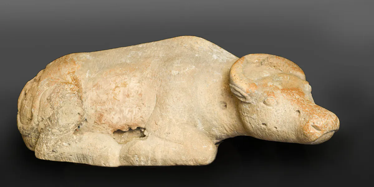 Chinese water buffalo, Tang Dynasty or earlier, stone, 73 x 23 cm. Photo: Cheffins