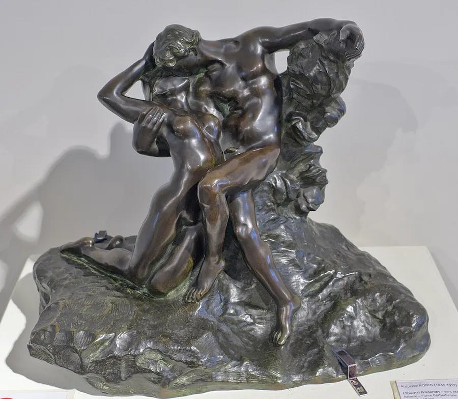 Auguste Rodin, L'eternel printemps (The Eternal Spring), c.1884, bronze. Photo by Romainbehar (CC0) via Wikimedia Commons
