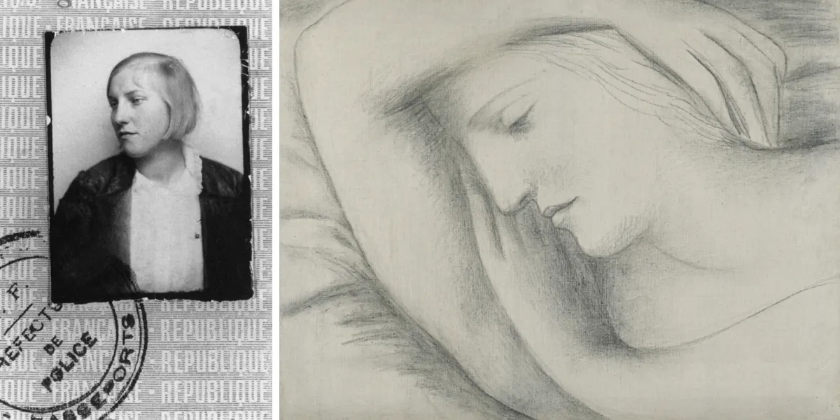 
Left: Marie-Therese Walter was the mistress of Pablo Picasso between 1927 and 1936 and gave birth to their daughter, Maya in 1935. Photo: Apic/Getty Images. Right: Pablo Picasso, ‘Femme endormie’, a portrait of Walter, 1931, charcoal on primed canvas. Photo: Sotheby’s