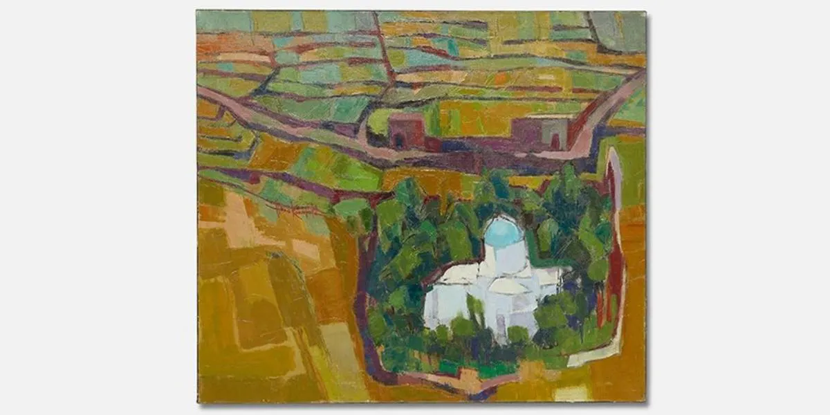 Herb Kornfeld, 'Big Field - Small Church (Paros, Greece),' 1981. Image © Billings (detail)