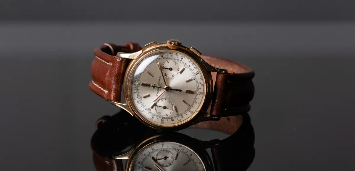 Vacheron Constantin ref. 4072, cronógrafo en oro, circa 1965. Precio estimado € 6.500 - 8.500. Foto: Wannenes