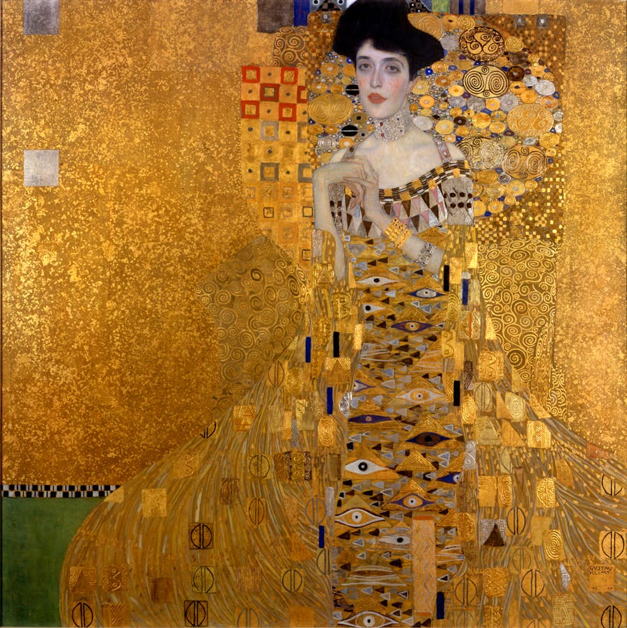 Gustav Klimt, ‘Adele Bloch-Bauer I’, 1907, which sold for a record £73 million in 2006, oil and gold leaf on canvas, Neue Galerie, New York. Photo: Wiki Commons