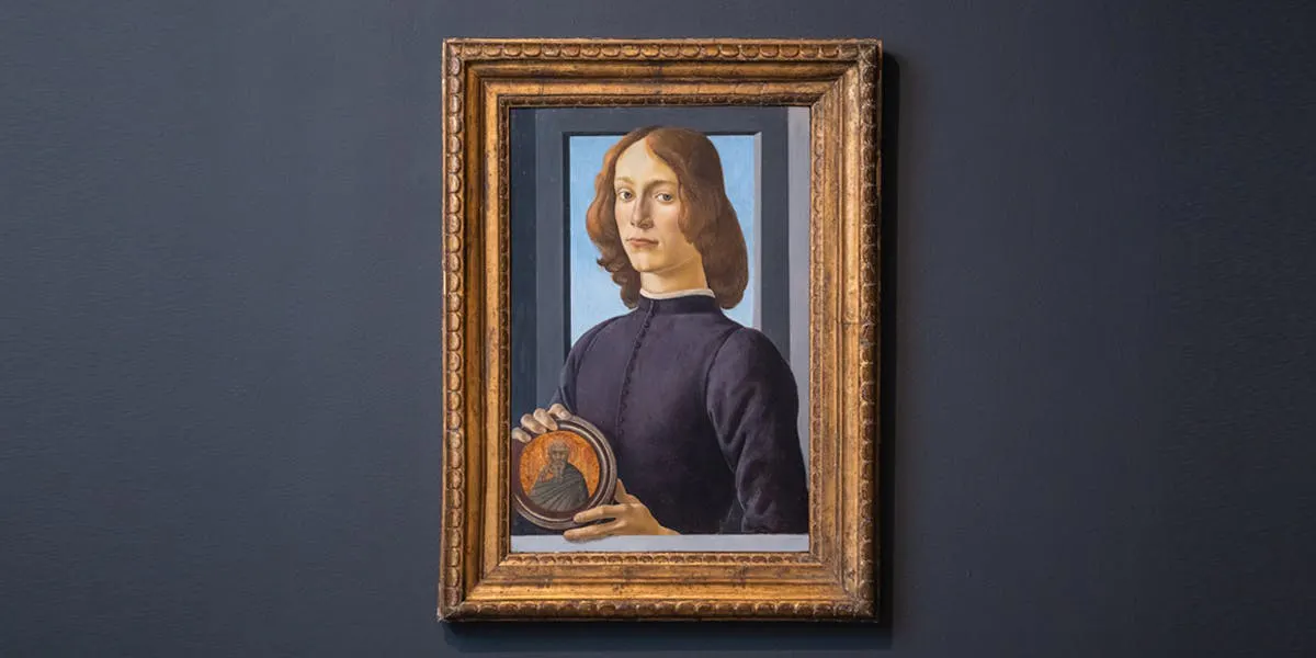 Sandro Botticelli, ‘Portrait of a Young Man Holding a Medallion’, c. 1470-80. Image © Sotheby's